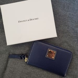 Dooney & Bourke Saffiano Marine Blue Credit Card Wallet - NEW